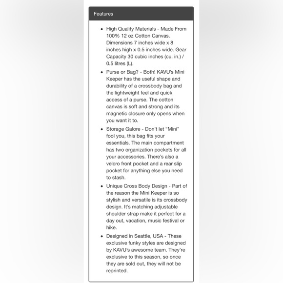 Kavu Mini Keeper Floral Crossbody Bag - Picture 3 of 9